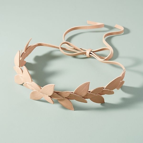 Anthropologie Accessories - Anthropologie ADA Sage Leather Leaf Wrap Belt